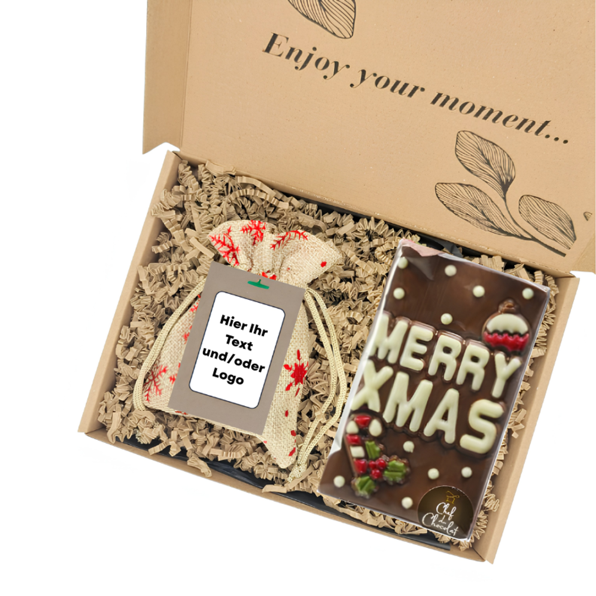 Weihnachts Tulpen & Choco Merry X-Mas – Eigenes Design Logo / Text