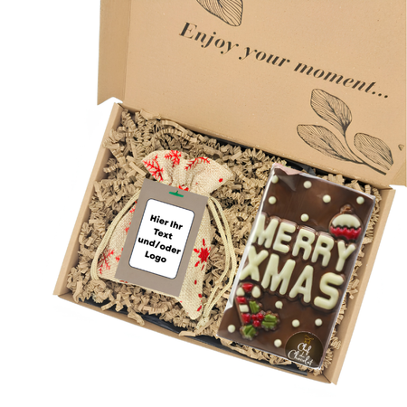 Weihnachts Tulpen & Choco Merry X-Mas – Eigenes Design Logo / Text