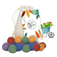 Bunte Samenbomben Jutebeutel – Eigenes Design Logo / Text