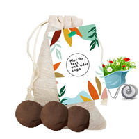 Bunte Samenbomben Jutebeutel – Eigenes Design Logo / Text