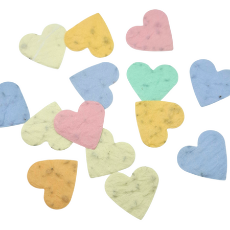 Samenpapier Herz-Konfetti – Bulk