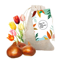Tulpenzwiebeln Jutebeutel mit Logo | Nachhaltiges Geschenk