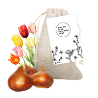 Tulpenzwiebeln Jutebeutel mit Logo | Nachhaltiges Geschenk
