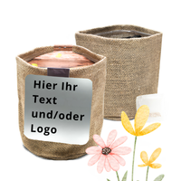 Growset Jutebeutel Klein – Blumen-Anzuchtset – Eigenes Design Logo/Text