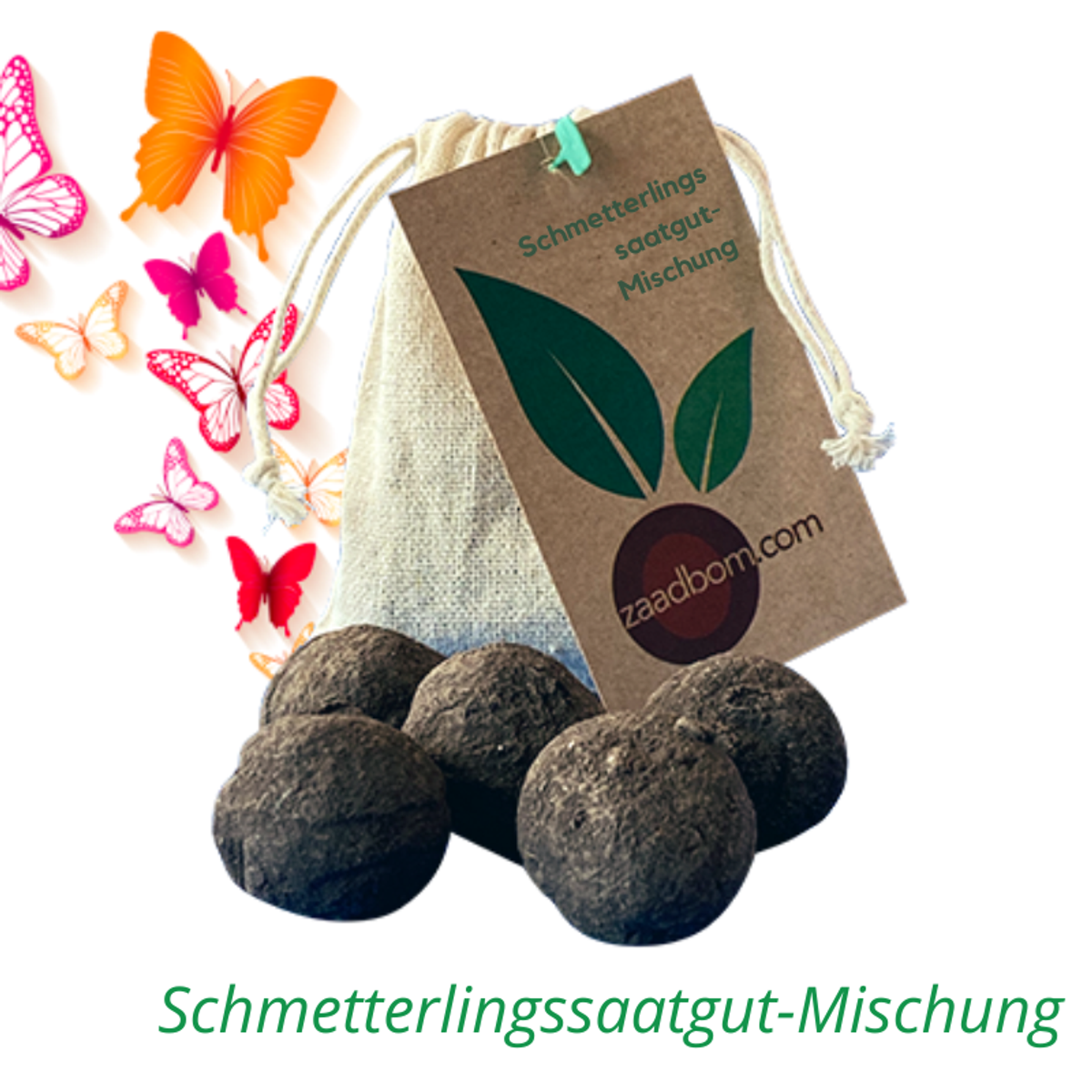 5 Samenbomben im Beutel: Schmetterlingsmix