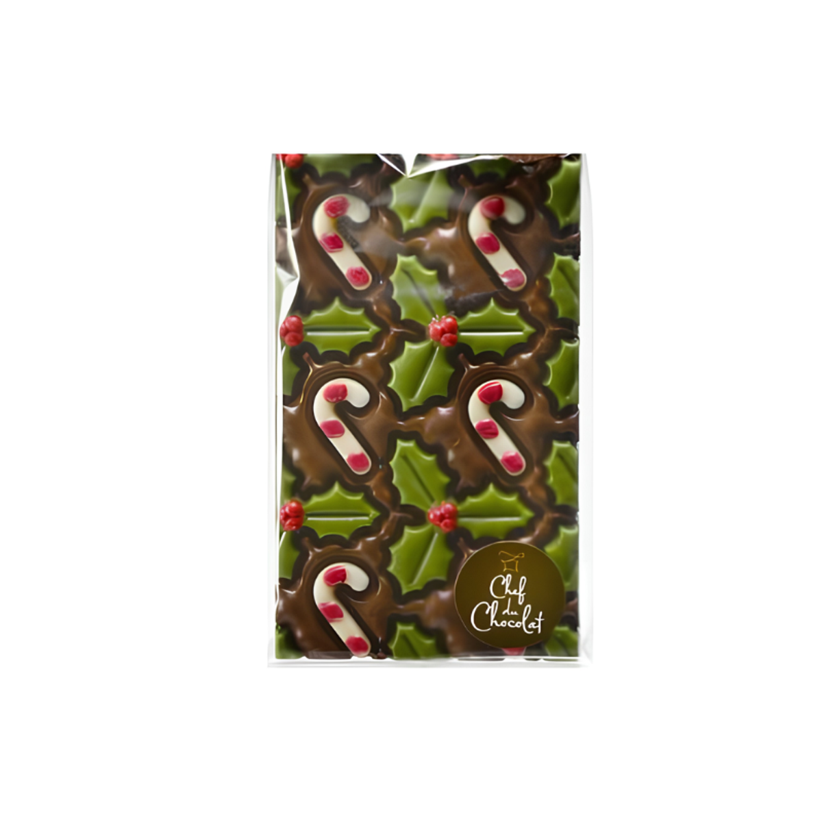 Weihnachts Tulpen & Choco mit Zuckerstange – Eigenes Design Logo / Text