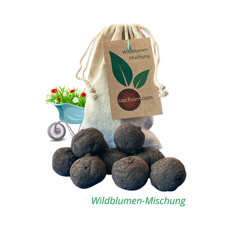 10 Samenbomben im Beutel: Wildblumenmix