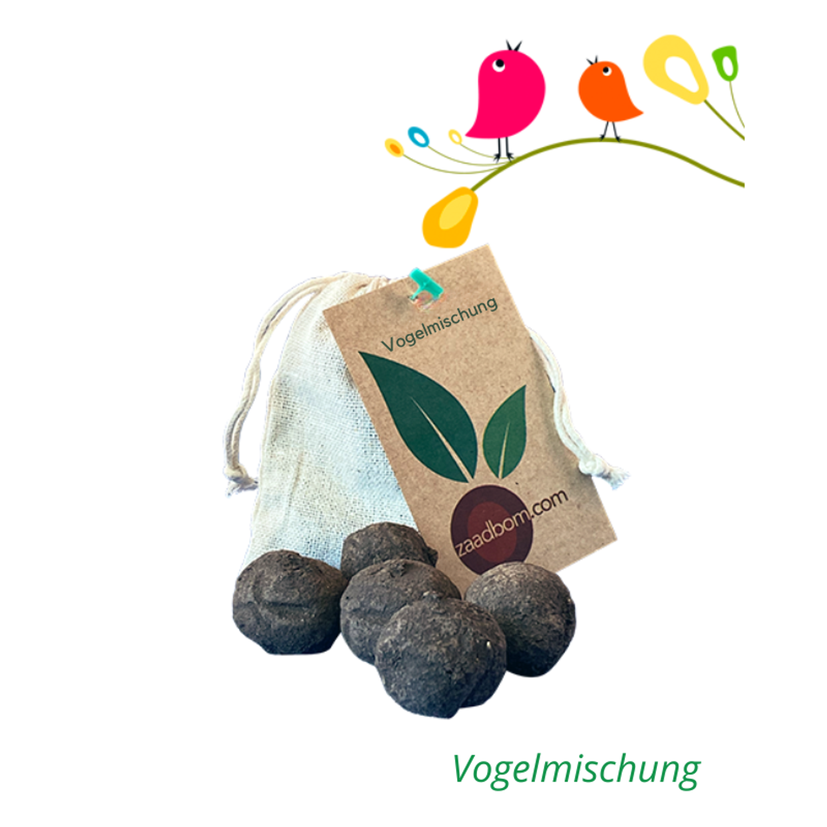 5 Samenbomben im Beutel: Vogelmix