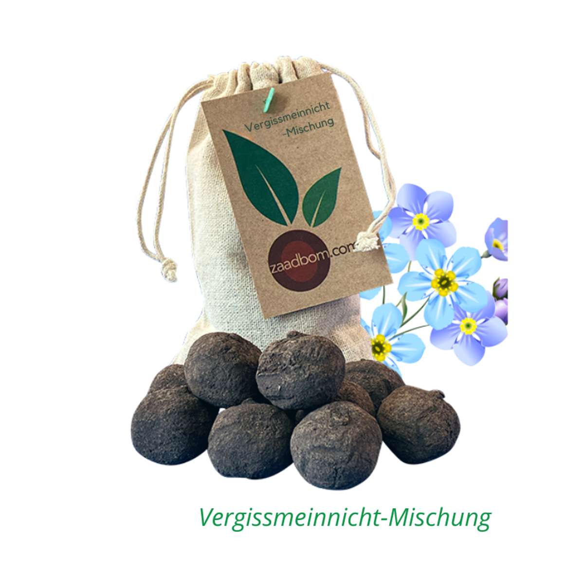 10 Samenbomben im Beutel: Vergissmeinnichtmix