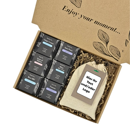 Zen Tea & Tulpenbox – Eigenes Design Logo / Text